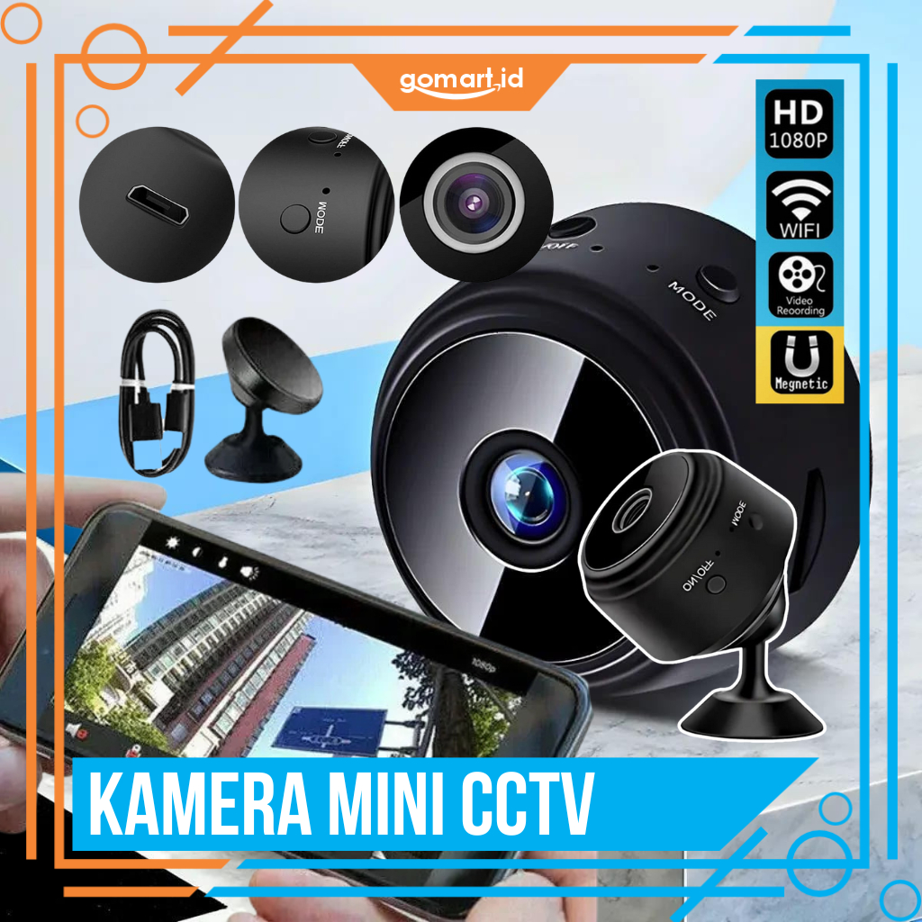 Kamera Mini CCTV 1080 Pixels A9 - Kamera Pengaman Wifi Wireless 1080 Pixels A9 - Kamera Keamanan