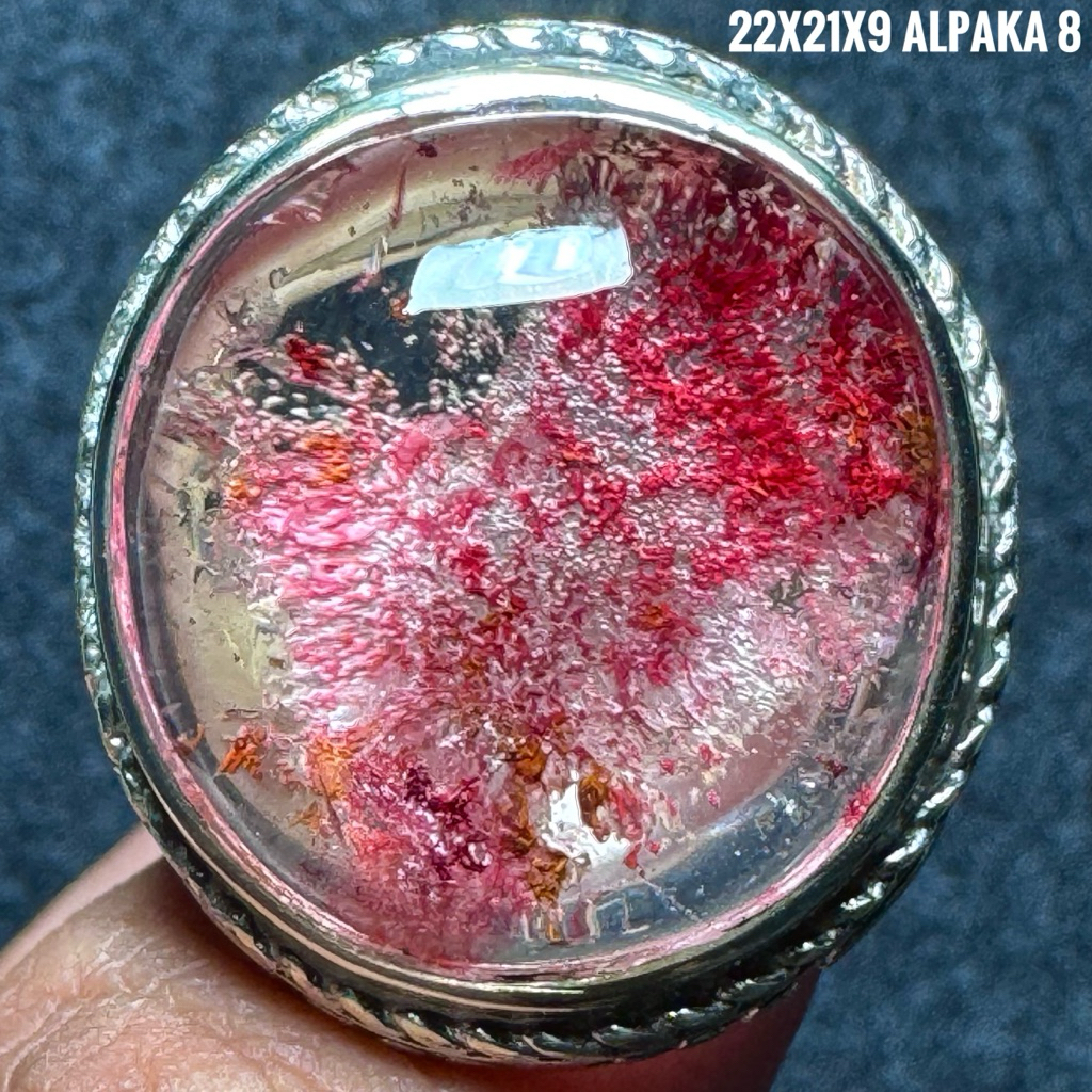 Cincin Batu Akik Natural Kecubung Karang (Asli Alam)