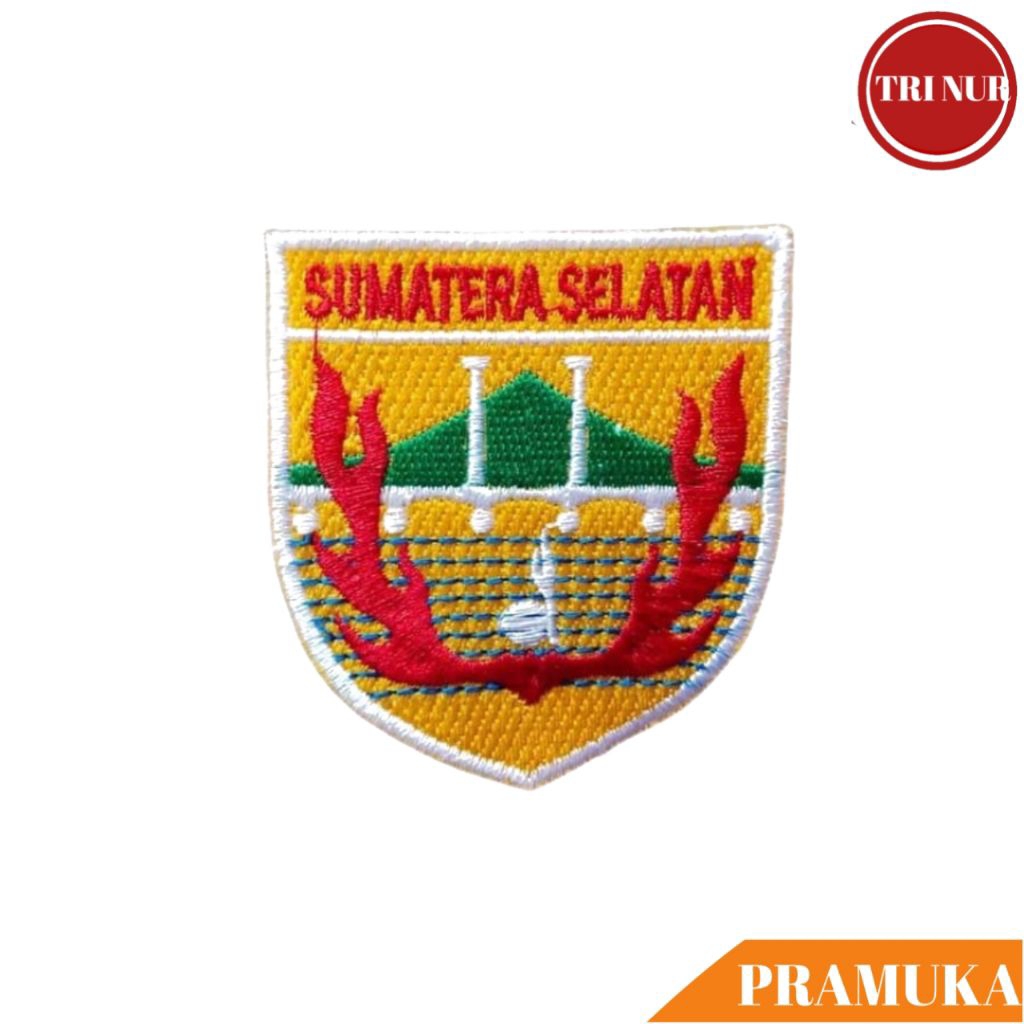 Bed Kwarda Sumatera Selatan Bordir / Badge Kwarda Pramuka Provinsi Sumatera Selatan Bordir