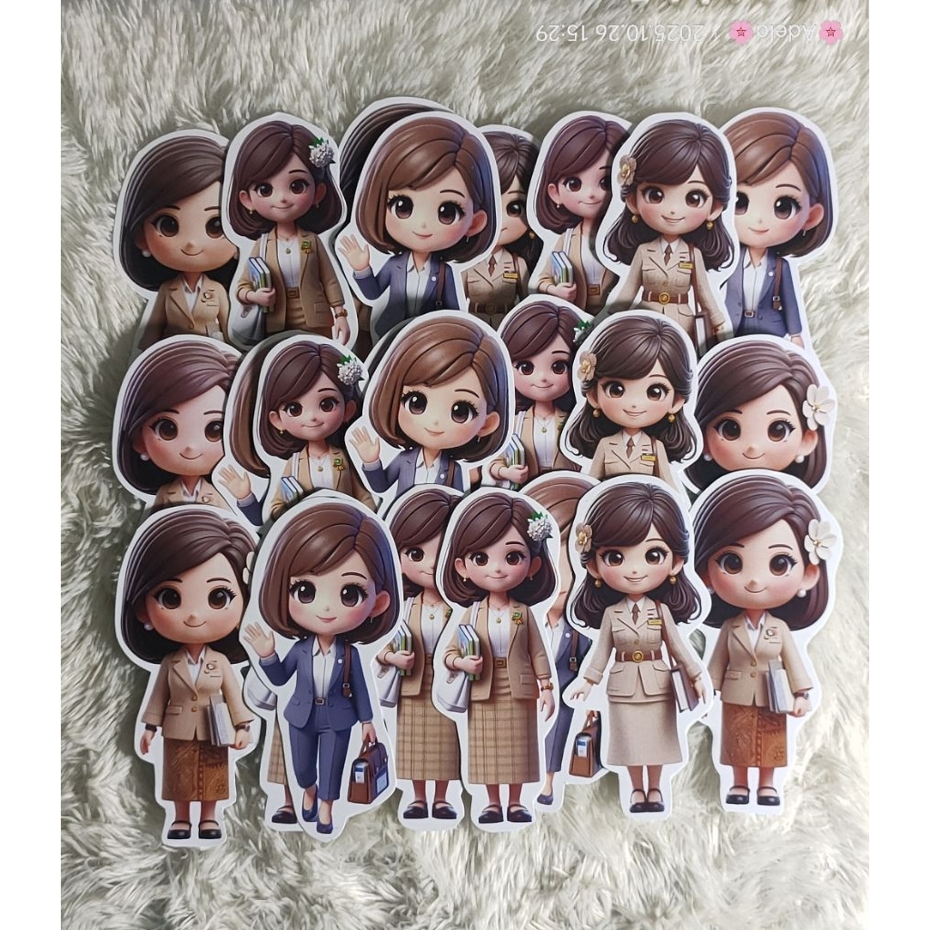 Gambar Guru Tanpa Hijab/Topper Guru/Hiasan/Dekorasi