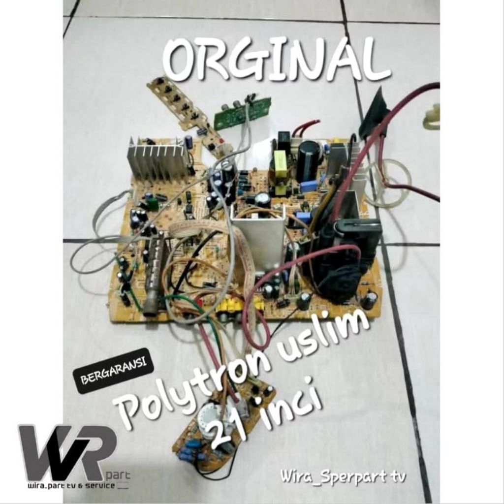 MESIN TV TABUNG / CRT POLYTRON USLIM 21 IN (NON EW) BEKAS CABUTAN NORMAL BERGARANSI