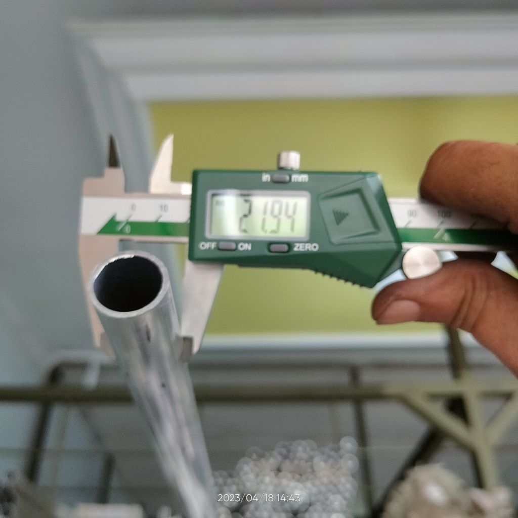 pipa aluminium OD 22 mm x id 19 mm x 600 mm