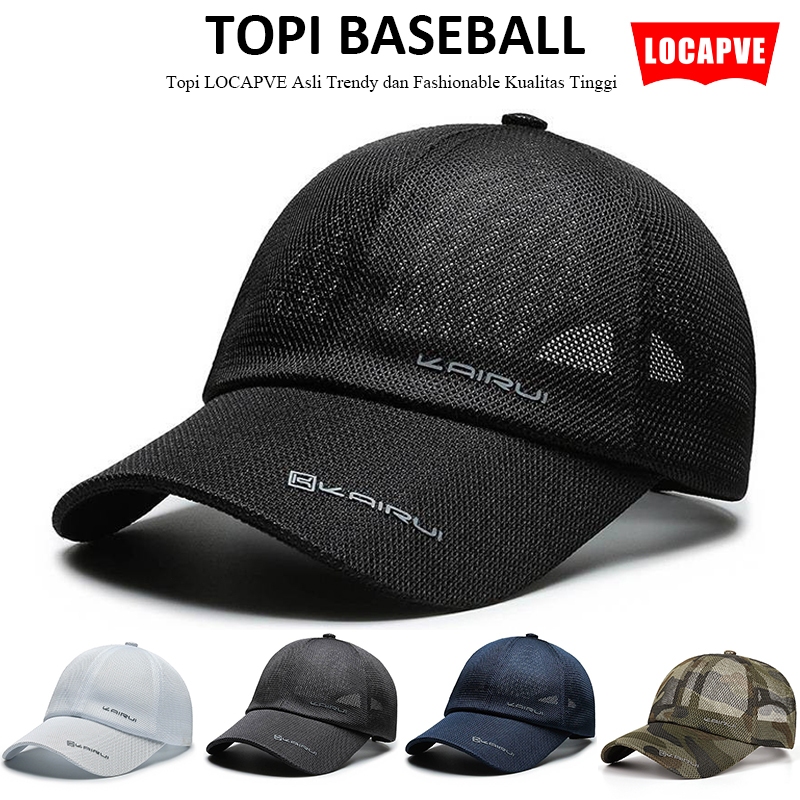 LOCAPVE Topi Baseball KAIRUI mesh Cap Casual Distro Fashion Pria Wanita topi trucker