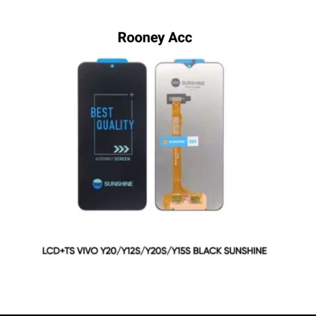 LCD SUNSHINE kompatibel VIVO Y20/Y12/Y12S/Y20S/Y15S/Y01 BLACK ORG SUNSHINE TOPABLE LAYAR HP VIVO GRO