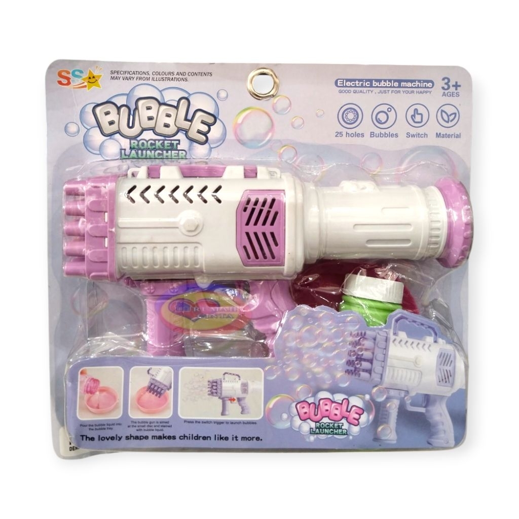 Mainan Bubble Gun 25 Hole Rocket Launcher