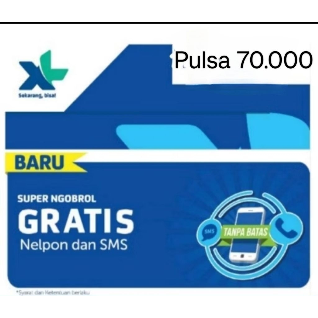Kartu perdana XL / Axis 70k + bonus 3 gb