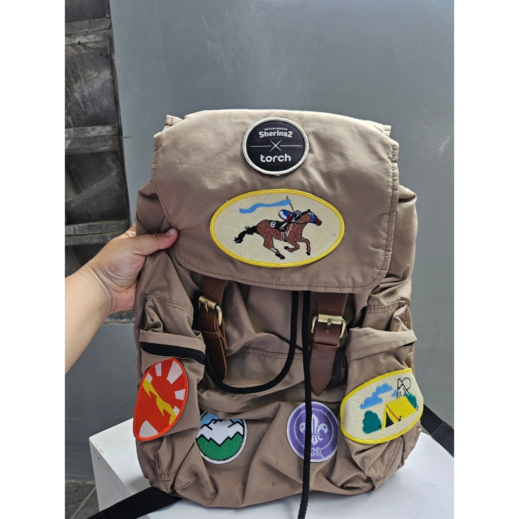 [Preloved] TAS TORCH | TAS PETUALANGAN SHERINA Bahan Poly Taslan #TasSherina Limited Edition