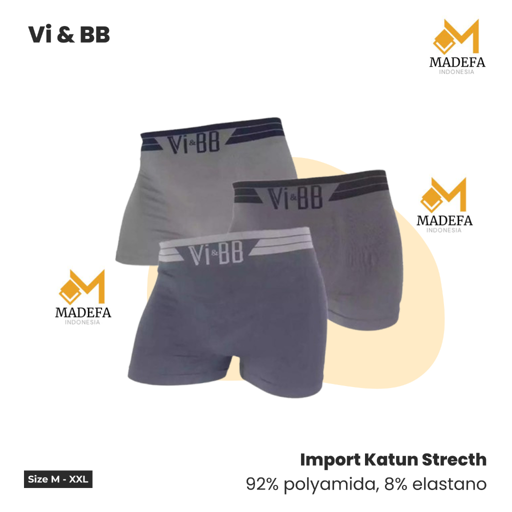TERLARIS...3 Pcs CELANA DALAM PRIA BOXER V.BB/BOXER PRIA/CELANA DALAM MODEL BOXER