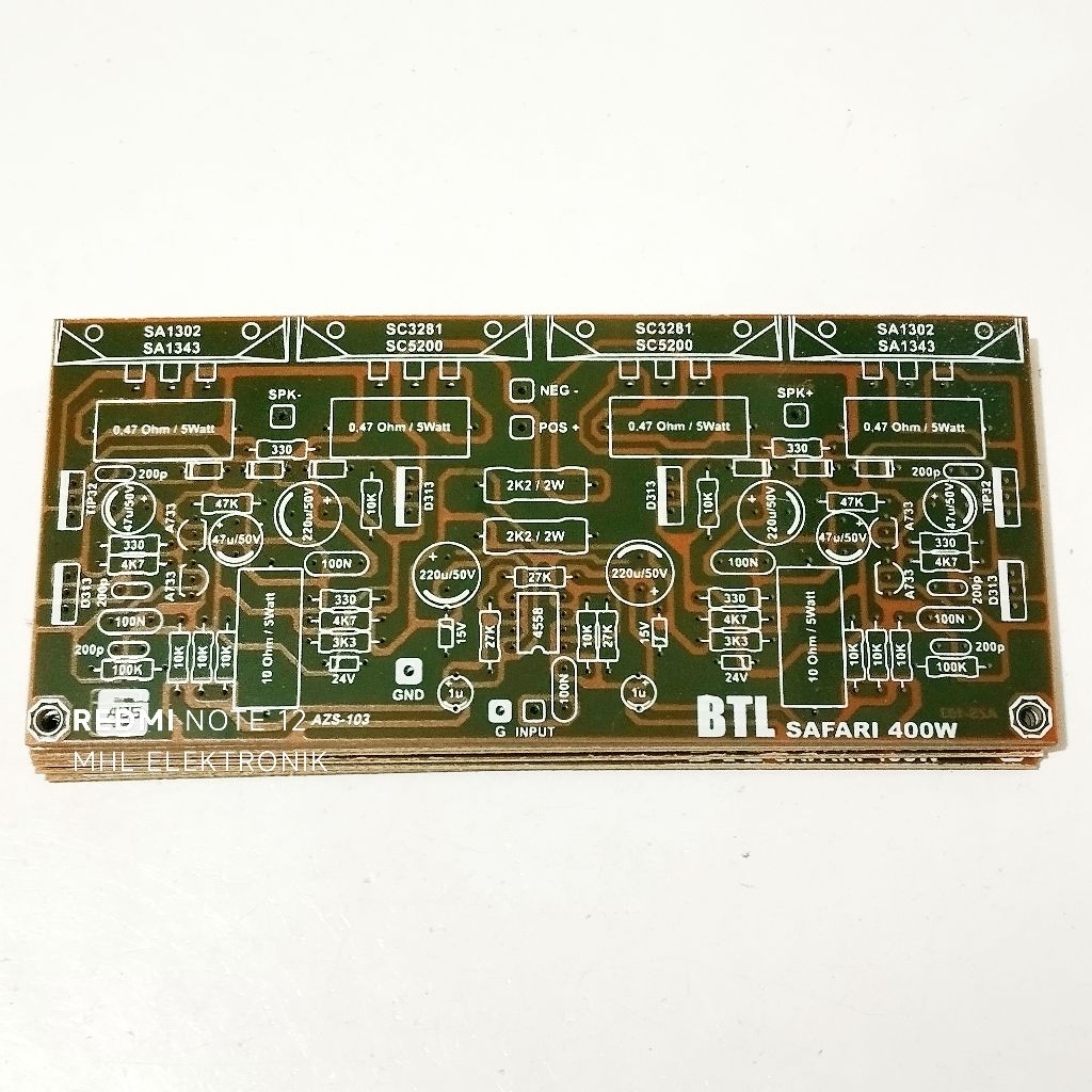 PCB BTL SAFARI 400W Power Amplifier