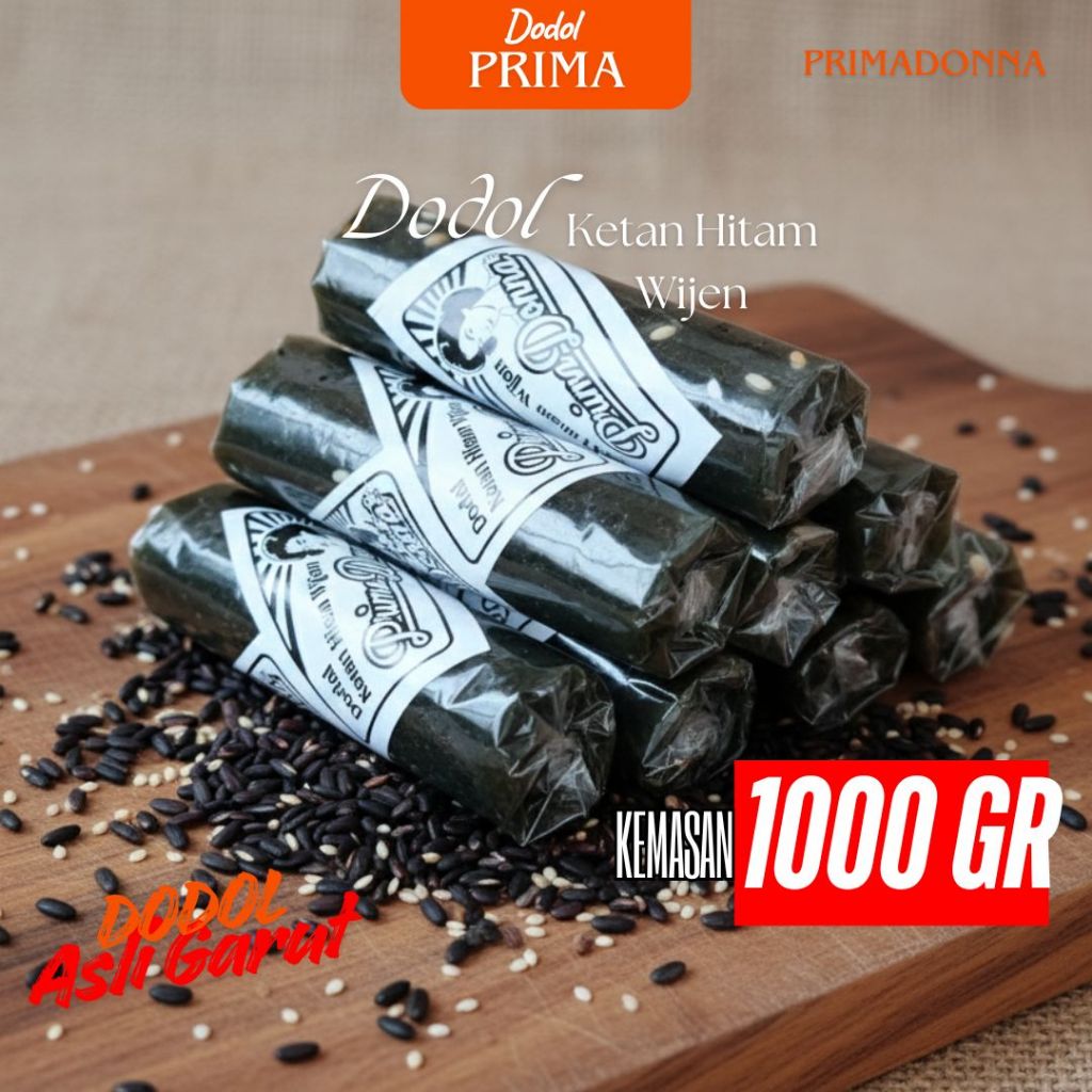 Dodol Ketan Hitam Wijen Asli Khas Betawi Halal Murah Gratis Ongkir - Prima Donna Ketan Hitam Wijen