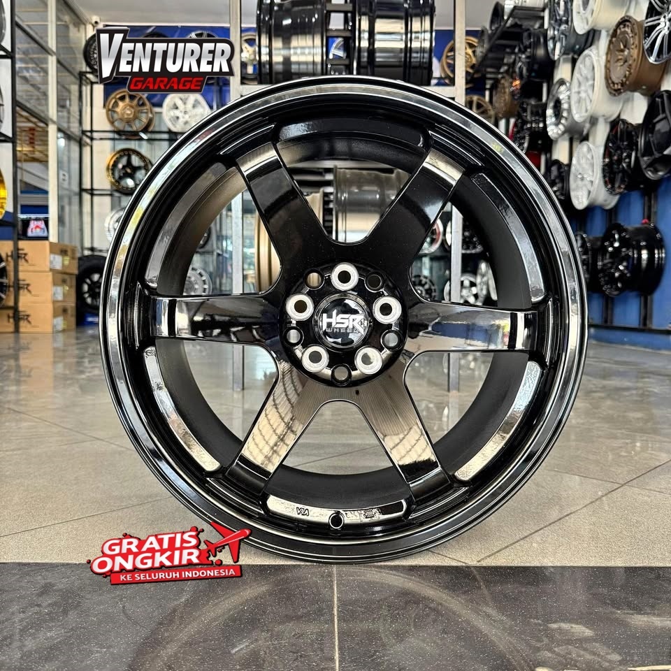 Velg Mobil Honda Civic Turbo, Crv, Hrv, Brv Innova R17 Hsr Tokyo Model Palang Te37 Glossy Black