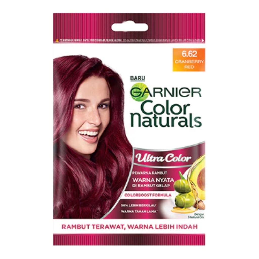Garnier Color Naturals Ultra Color 6.62 Cranberry Red | Hair Color Garnier Pewarna Rambut Cat Rambut