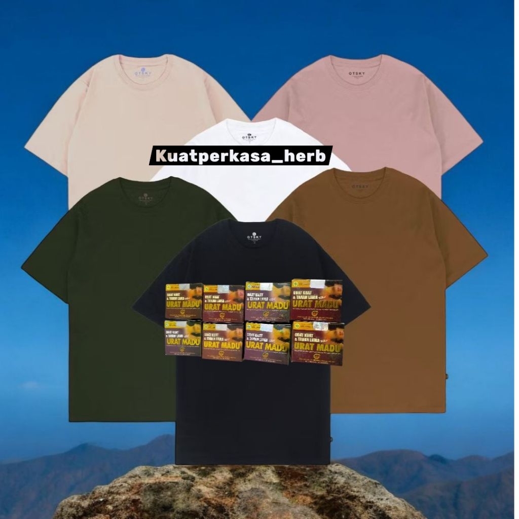 Kaos polos motif Madu Urat merah