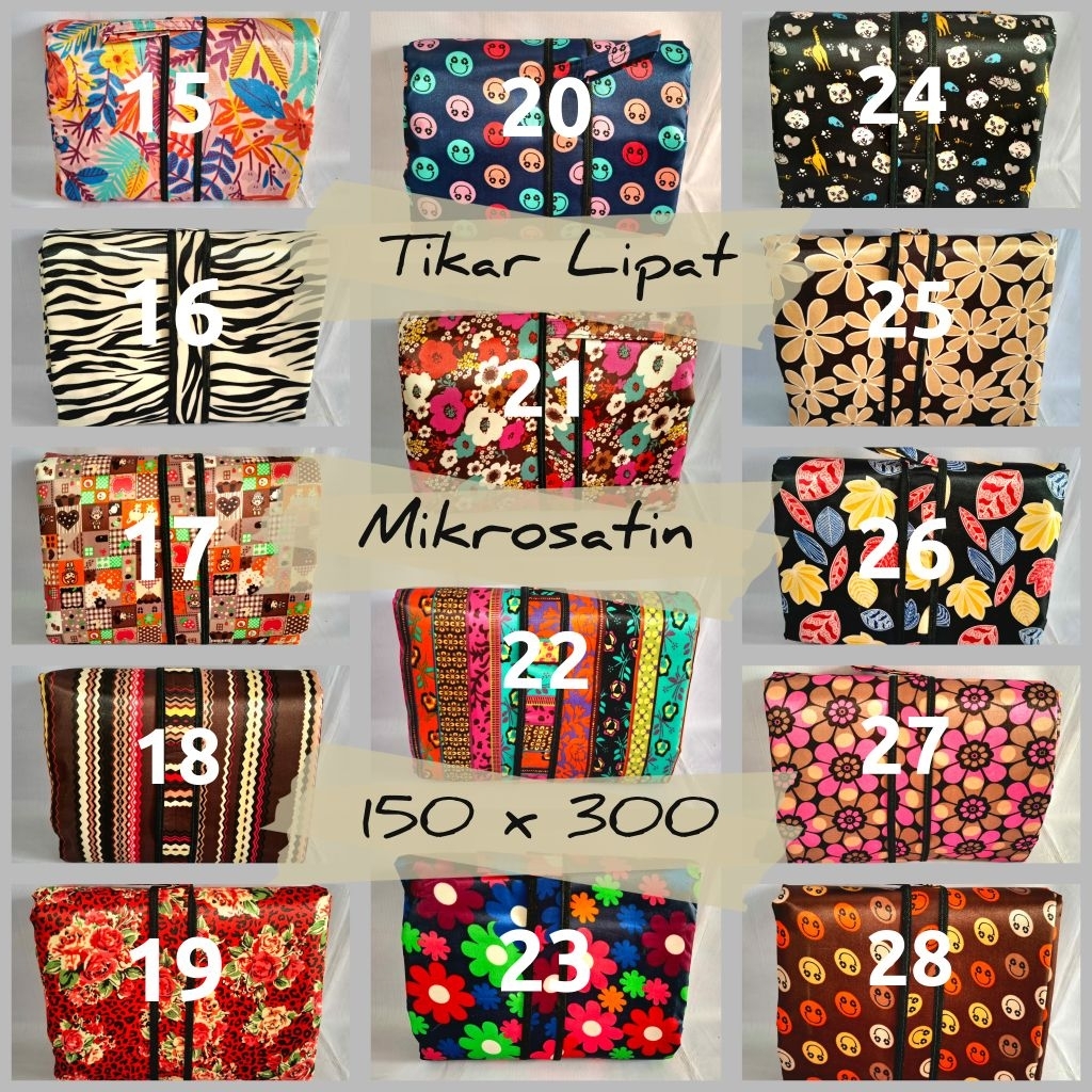 Tikar Lipat Piknik Mikrosatin Karpet Lipat 150x300