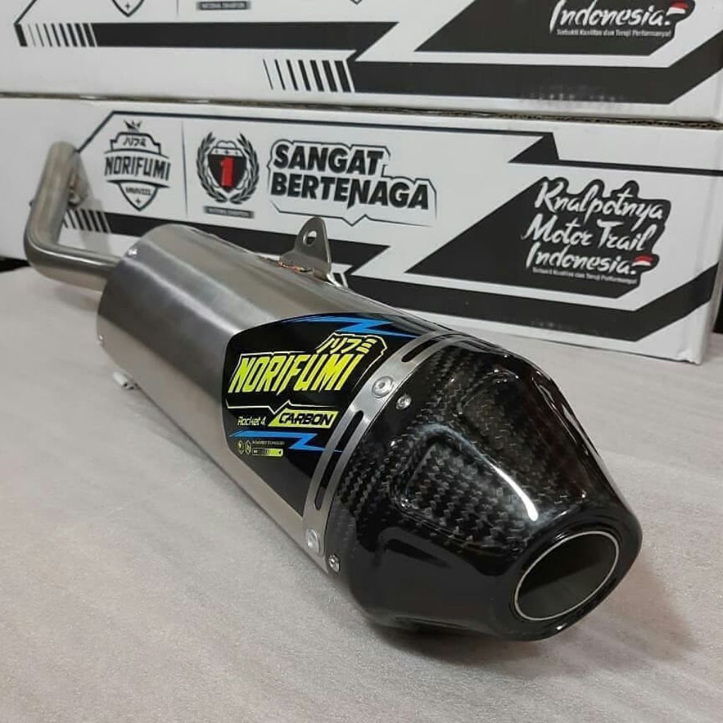 KNALPOT NORIFUMI ROCKET 4 NEW CARBON PNP KLX CRF WR155
