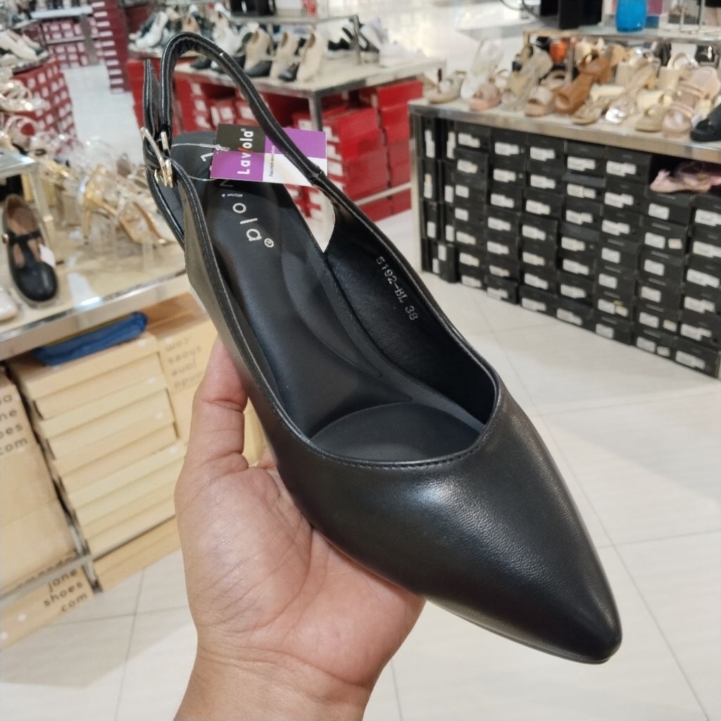 LAVIOLA‼️ sandal tali selop wanita hak 7cm polos