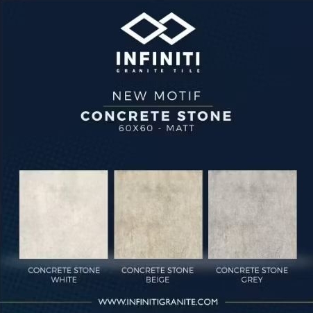 granit lantai/dinding 60x60 concrete stone series carfot unpolish/doff/matte by infiniti