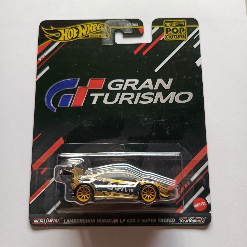 hot wheels hotwheels gran turismo lamborghini huracan LP 620-2 super trofeo gold emas