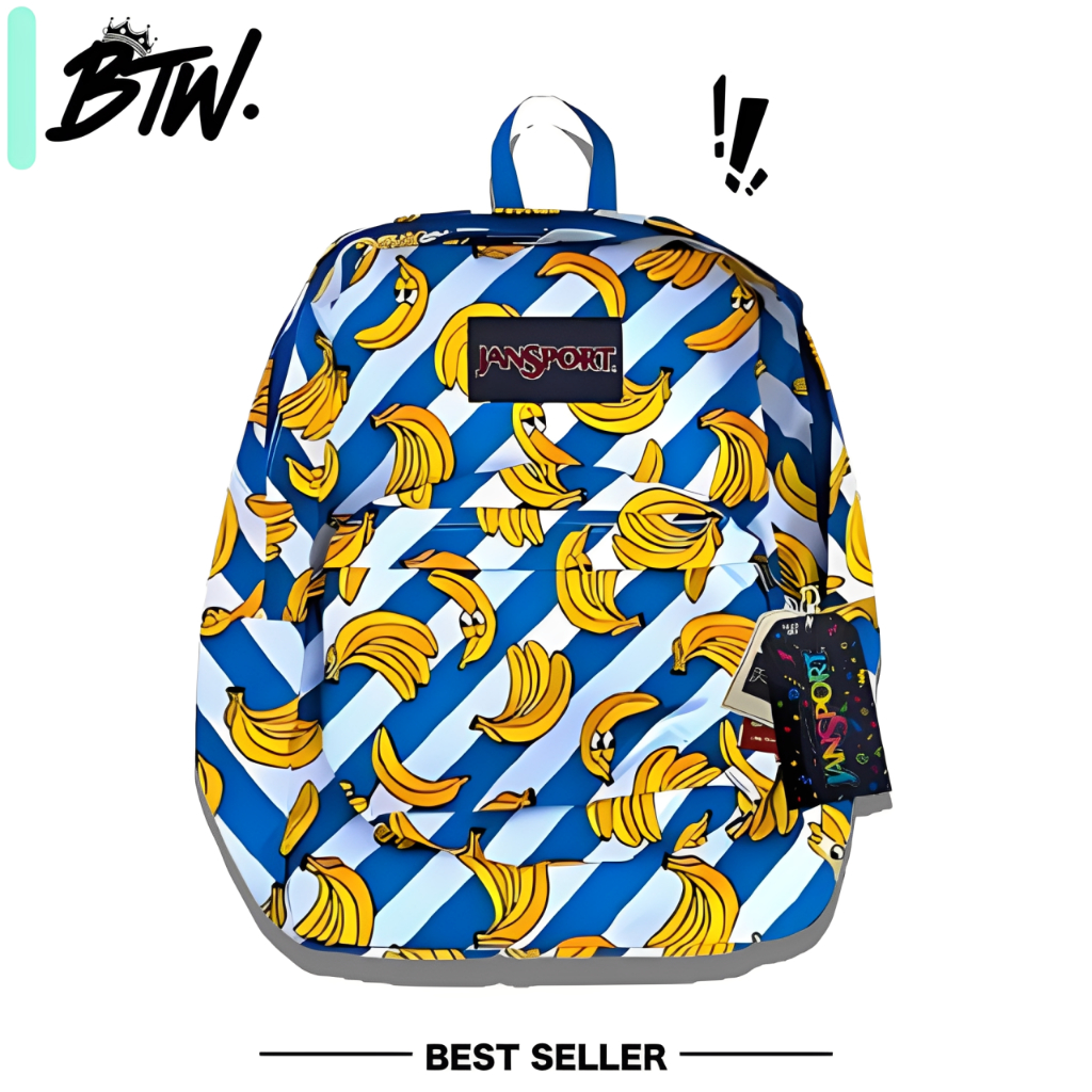 COD✅ - TAS RASNEL JANSPORT MOTIF BANANA IMPORT - BACKPACK  BANANA - TAS RANSEL - JANSPORT PRIA WANIT
