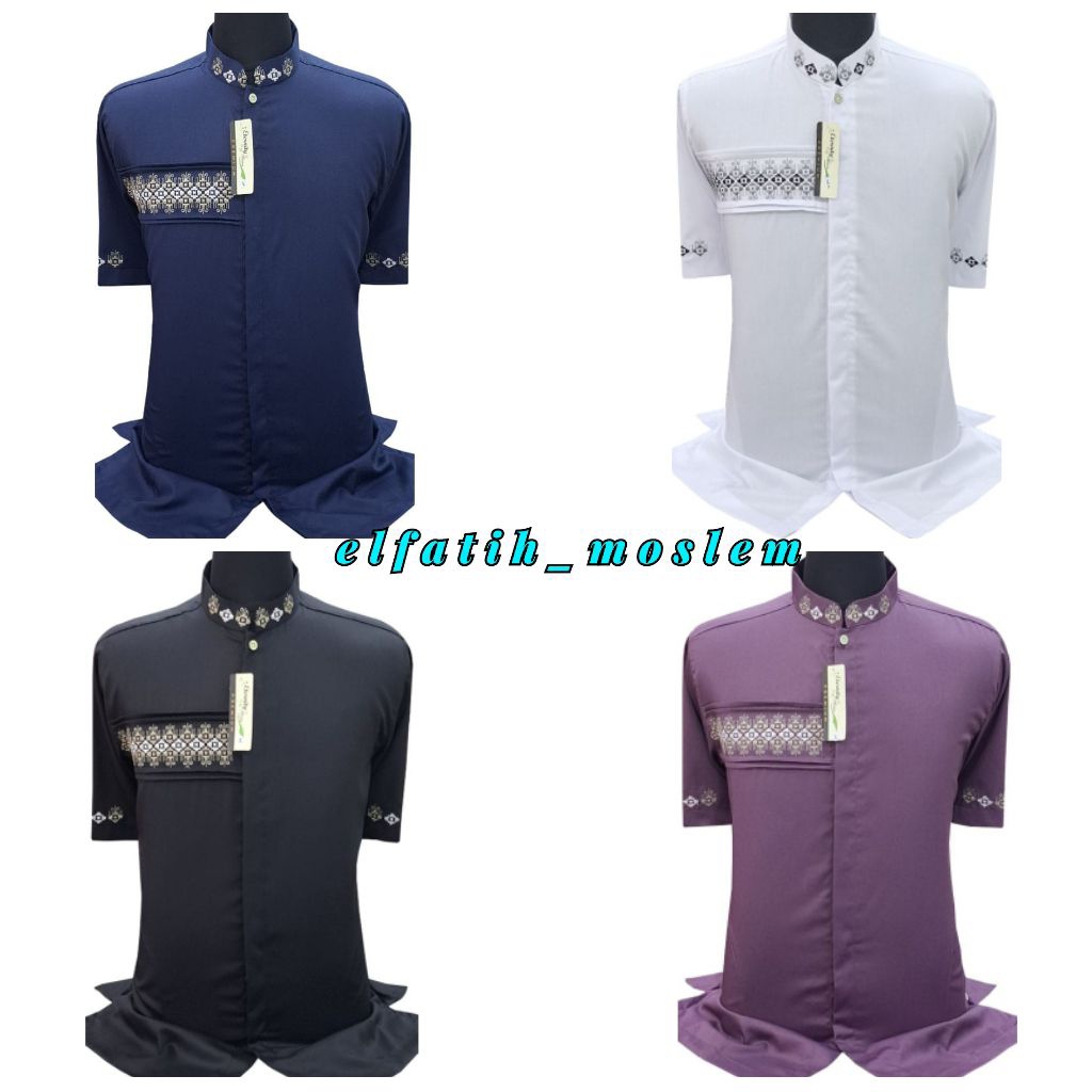 Baju Koko Dewasa Lengan Pendek baju Koko premium model terbaru /Koko Eternity