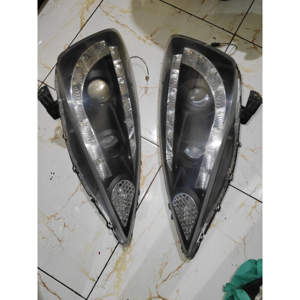 headlamp lampu depan honda jazz ge8 smoke custom