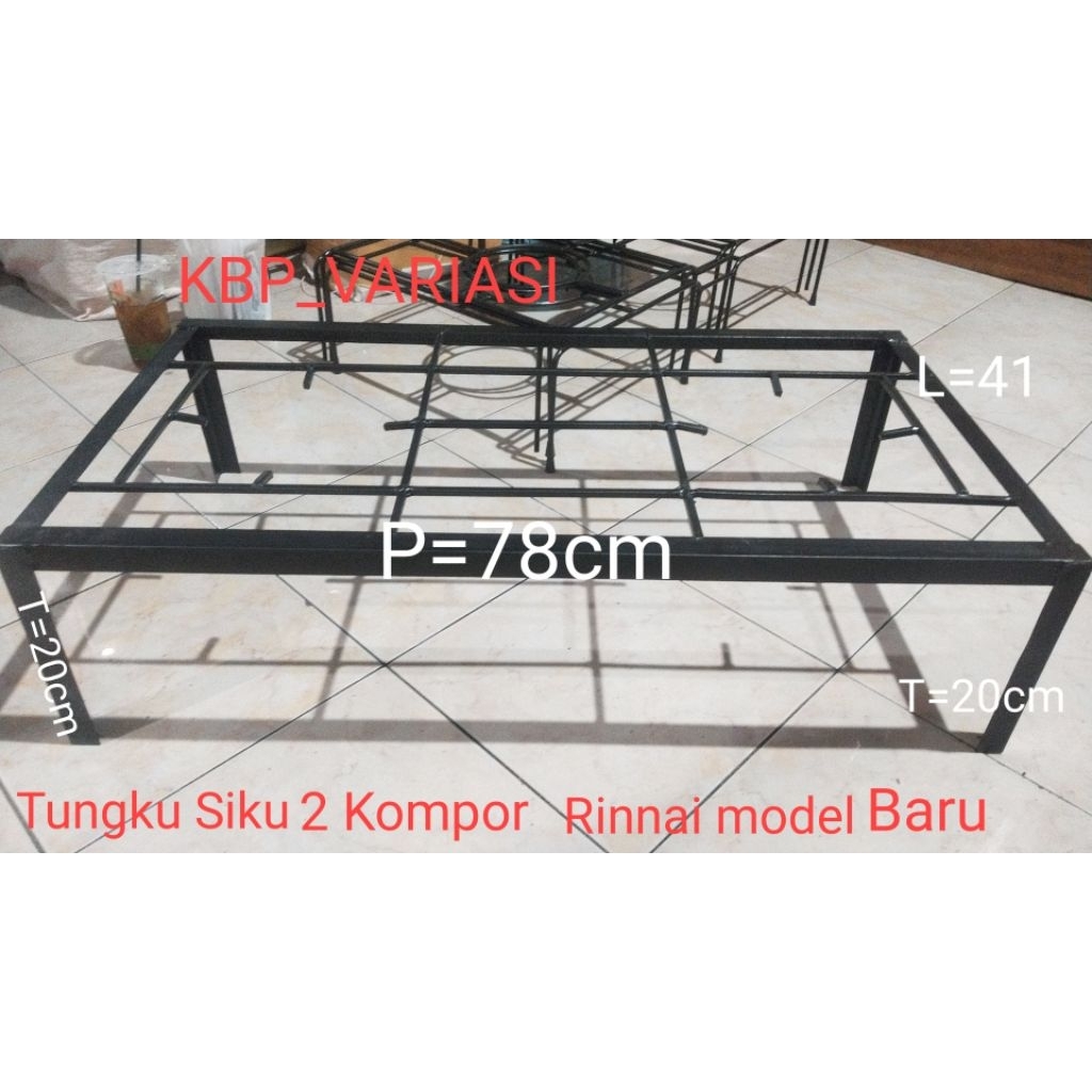 Tatakan kompor siku 2 Tungku rinnai JUMBO tangkringan siku kompor rinnai rangka kompor siku rinnai t