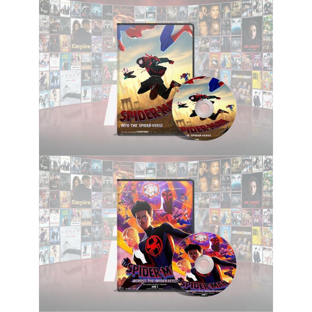 DVD Spider-Man Into The Spider-Verse (2018) + DVD Spider-Man Across The Spider-Verse (2023)