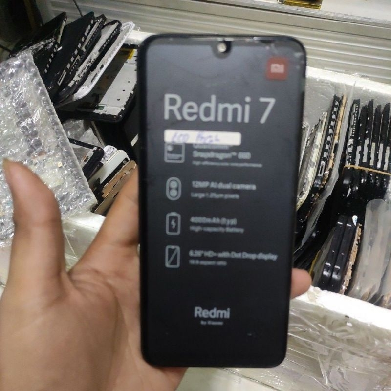 LCD REDMI 7 MINUS RETAK NORMAL BISA PAKAI MI MIX 1 2 KOMPATIBEL GARANSI FULLSET FRAME READY