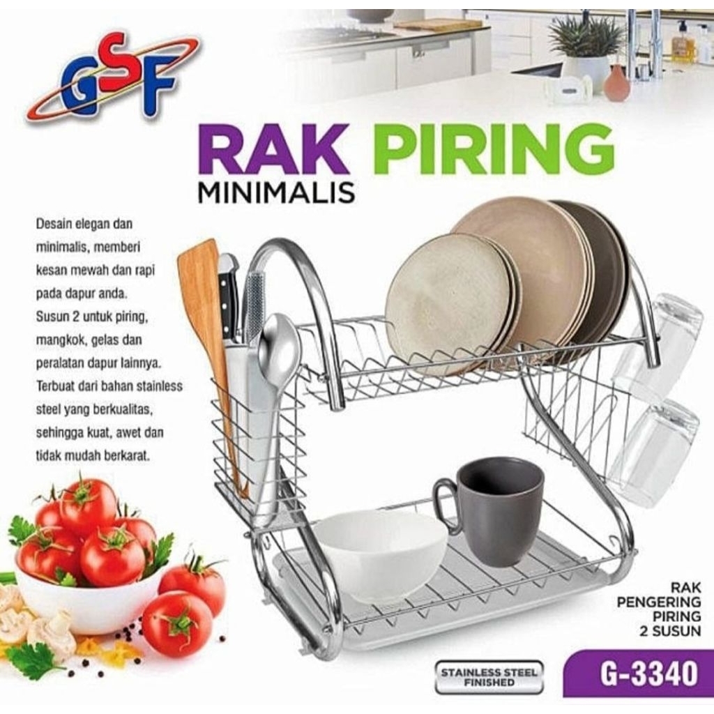Rak Piring Stainless GSF 3340/ Rak Piring/ Rakp Piring Stainless/ Rak Piring Stainless Steel/ Rak Pi