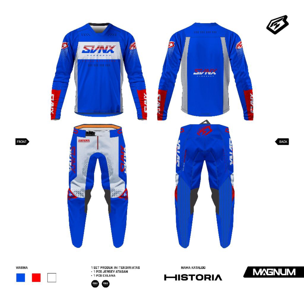 JERSET SVNX TYPE MAGNUM / JERSEY SET MOTOCROSS / JERSET MAGNUM HISTORIA SERIES
