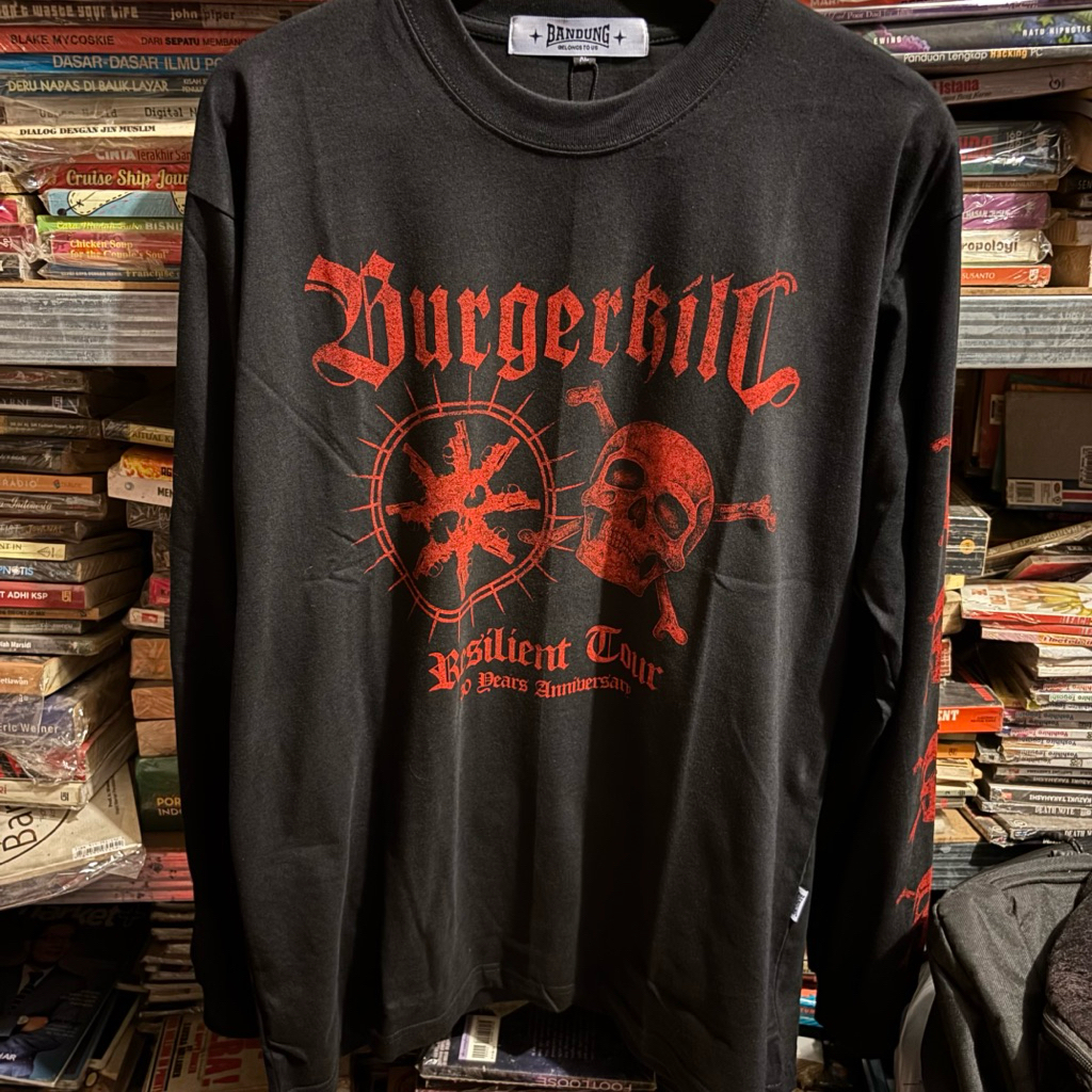 ORIGINAL OFFICIAL MERCH TSHIRT BURGERKILL RESILENT TOUR 30 YEARS ANNIVERSARY KAOS LSL