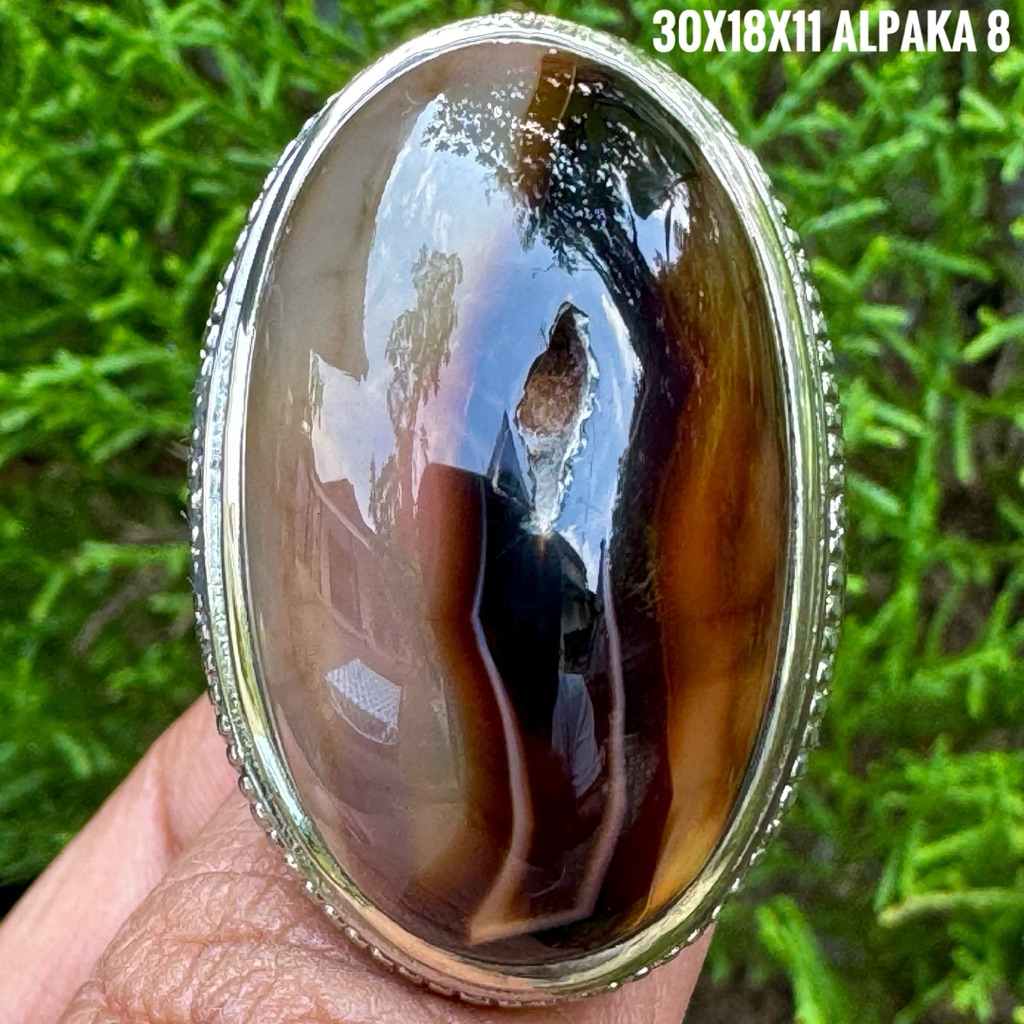 Cincin Batu Akik Natural Black Solomon (Asli Alam)