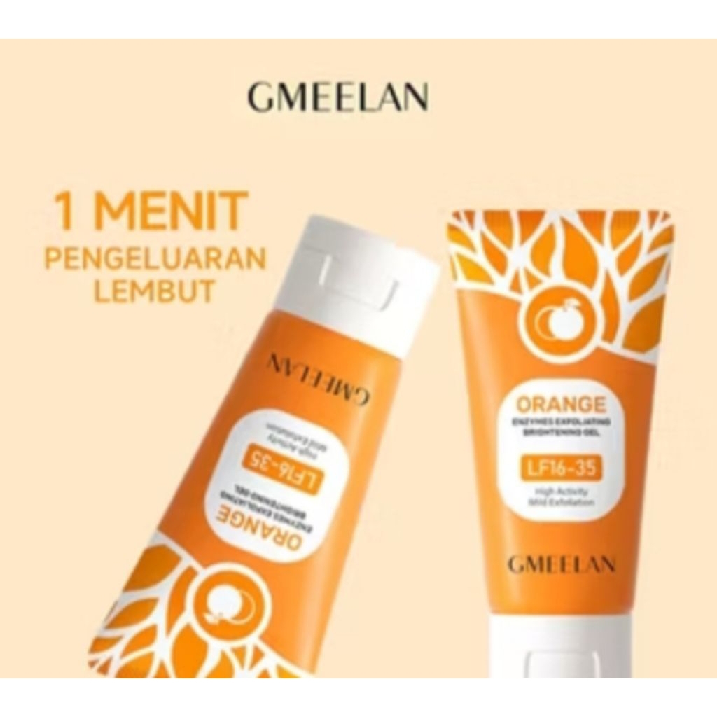 GMEELAN 2PCS SET GMEELAN Exfoliating Gel Scrub Exfoliasi Blood Orange Exfoliating Gel 50g & GMEELAN 