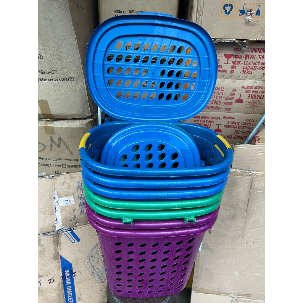 Keranjang Laundry Tutup Plastik GMCC