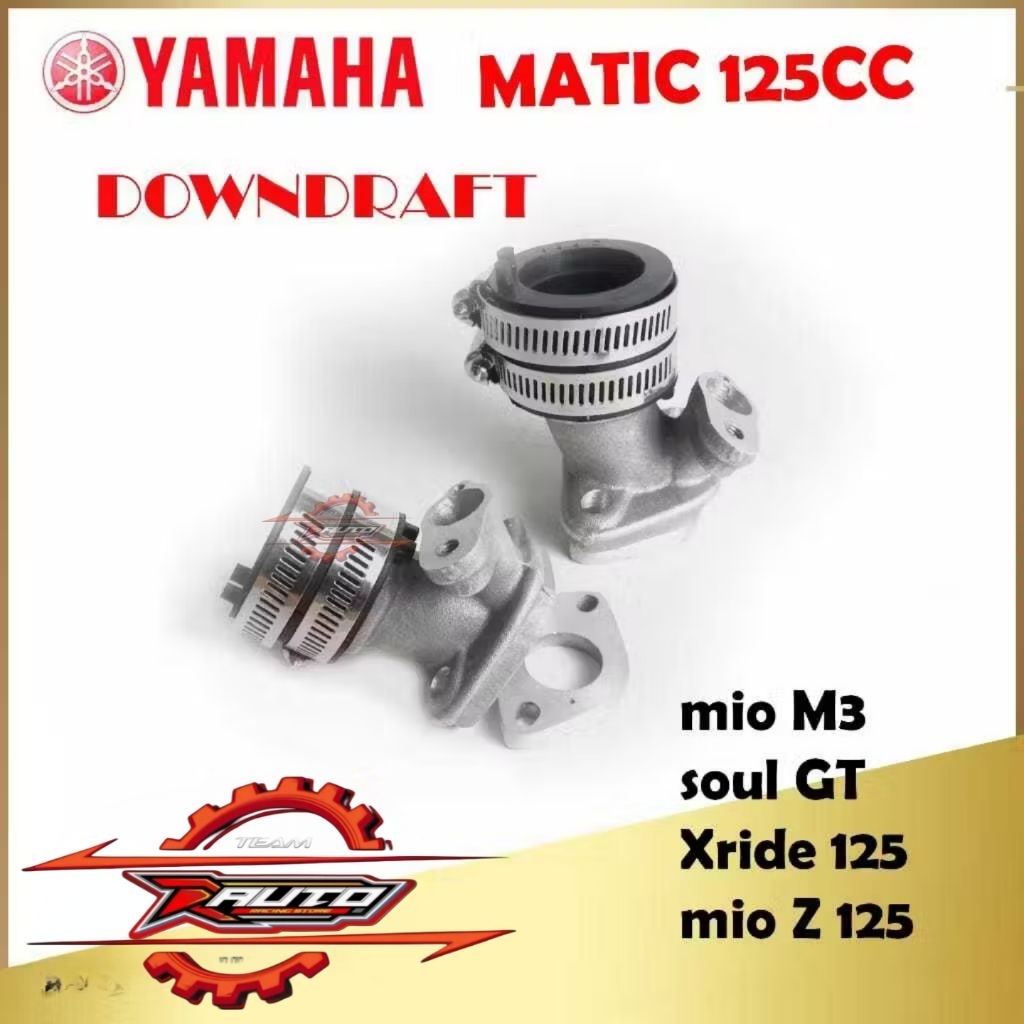 INTAKE MANIFOLD DOWNDRAFT MIO M3 XRIDE 125 SOUL GT MIO FINO 125 UNTUK TB MIO J MX KING