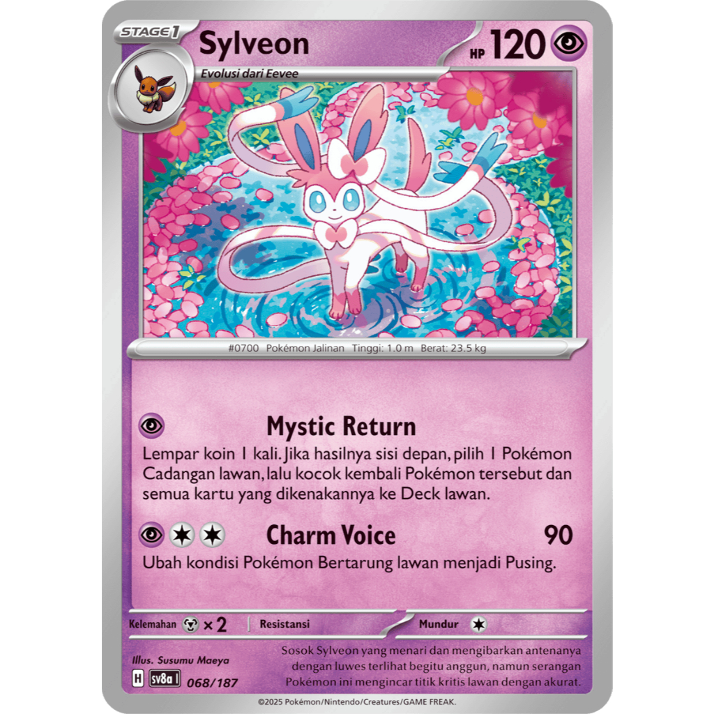 Sylveon 068/187 Terastal Festival Common ID Near Mint Pokemon Card