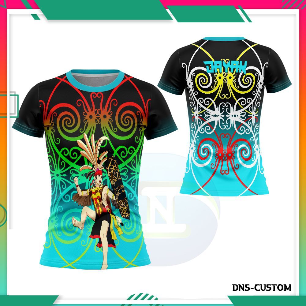 Baju Dayak Kalimantan Wanita Custom Fullprint Nyaman