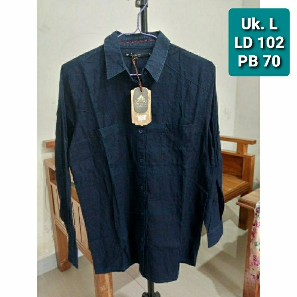 Kemeja Blouse Baju Wanita MPD Morphidae Emba Lengan panjang PL