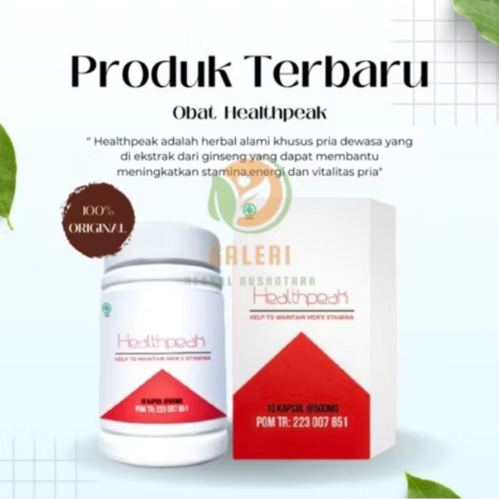 Healthpeak Original Obat Herbal Stamina Membantu Memelihara Stamina Pria Bpom