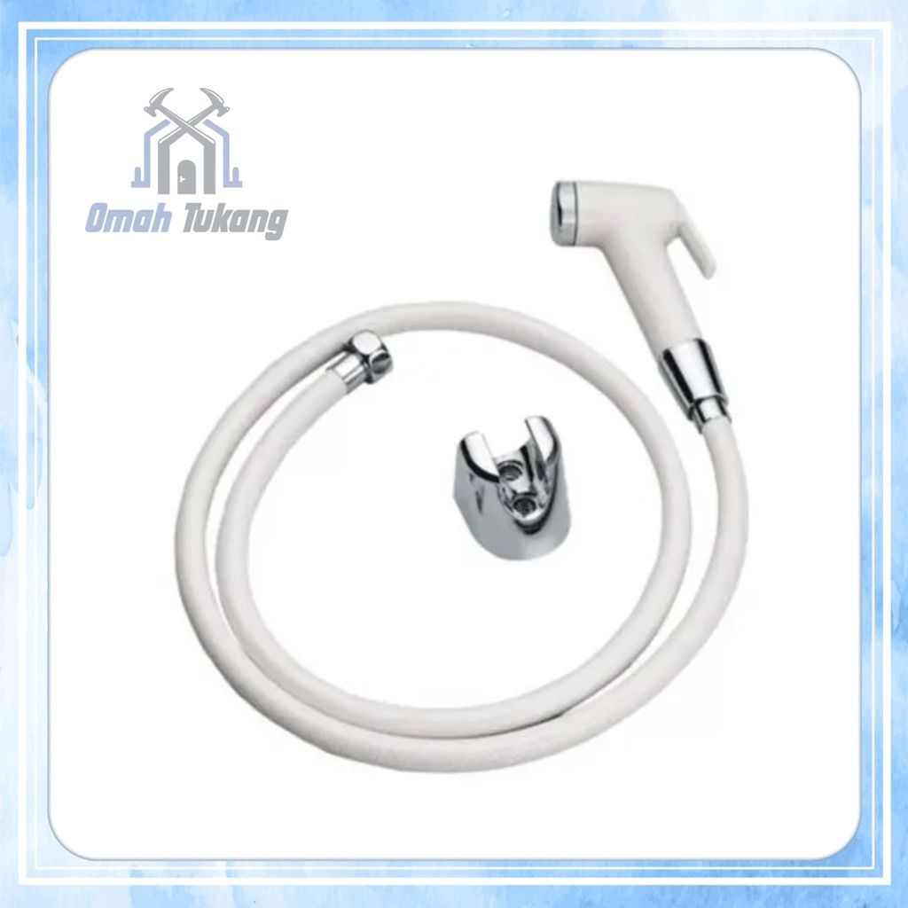 Jet Shower / Shower Cebok / Kepala + Selang Shower Putih