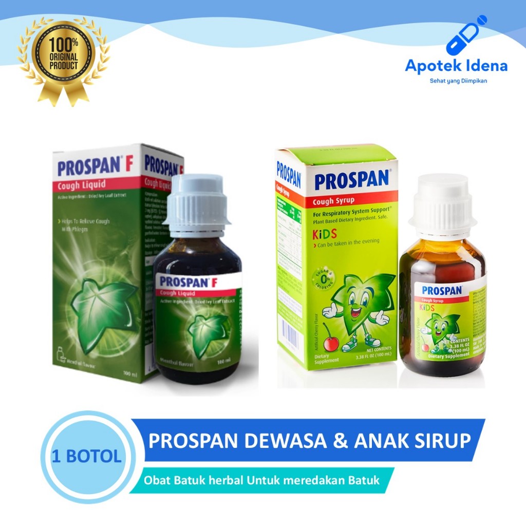 PROSPAN OBAT BATUK DEWASA DAN ANAK SIRUP 100 ML Obat Batuk Herbal/Batuk Berdahak/Pengencer Dahak