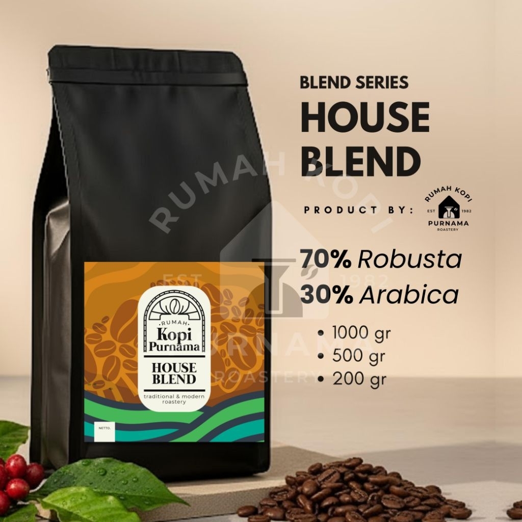 Kopi House Blend ( 70% Robusta, 30% Arabika)