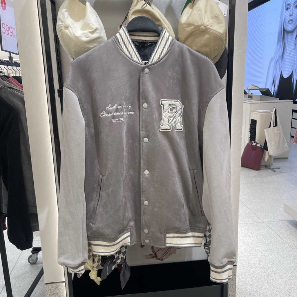 Jaket Suede Varsity ZARA MEN Jastip (jasa titip)