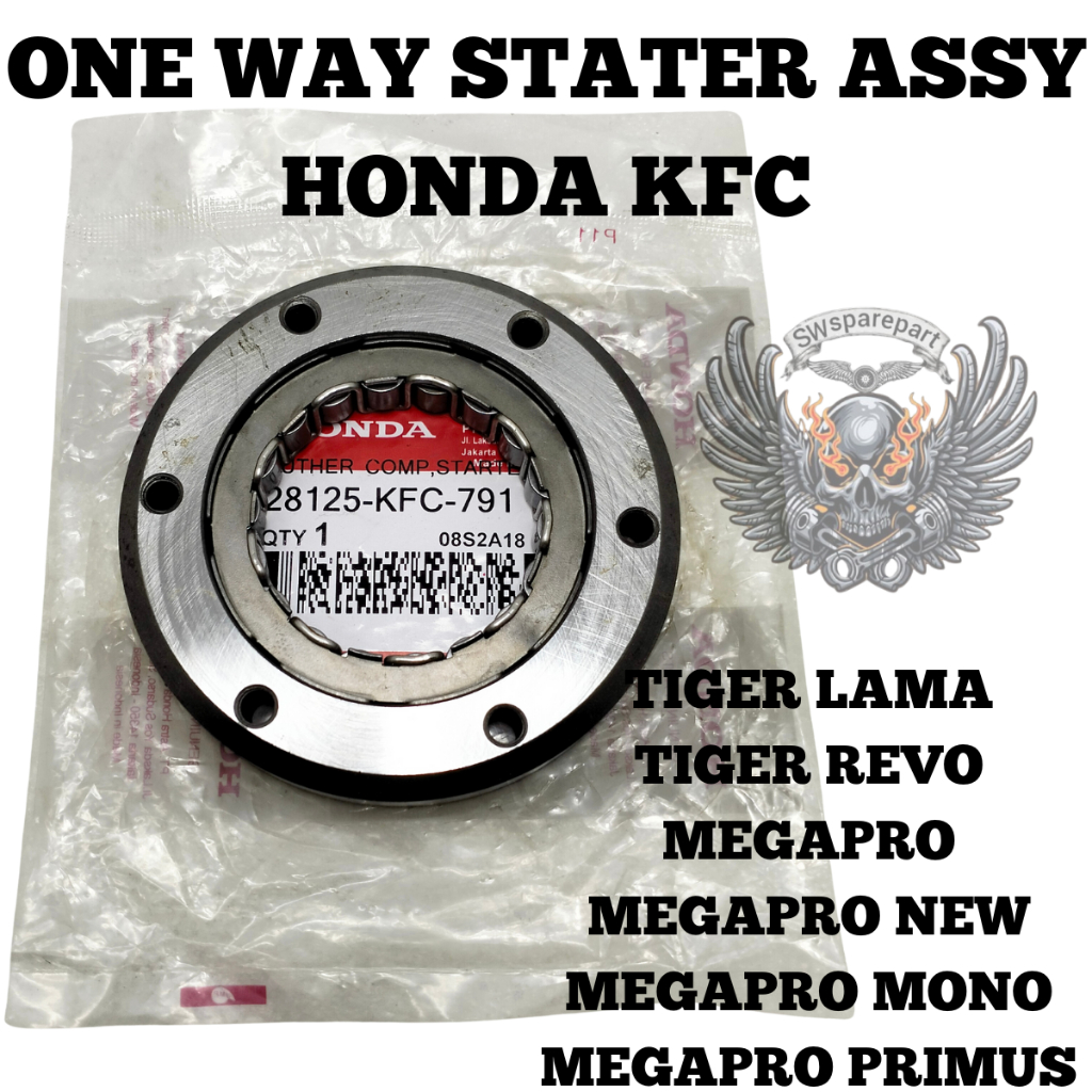 ONE WAY STATER ASSY HONDA KFC TIGER OLD LAMA REVO MEGAPRO NEW BARU MONO PRIMUS KUALITAS ORIGINAL HON