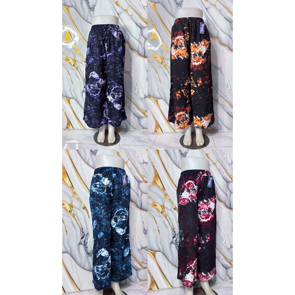 KULOT RAYON BANYAK MOTIF JUMBO TALI SERUT KANTONG KANAN KIRI