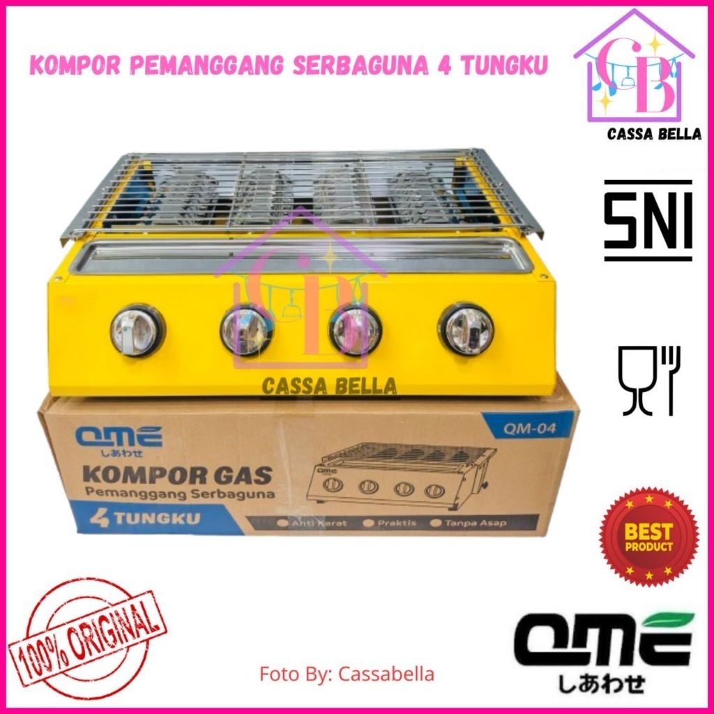 Kompor Panggangan Sosis 4 Tungku / Kompor Pemanggang Serbaguna 4 Tungku / Kompor Panggang 4 Tungku Q