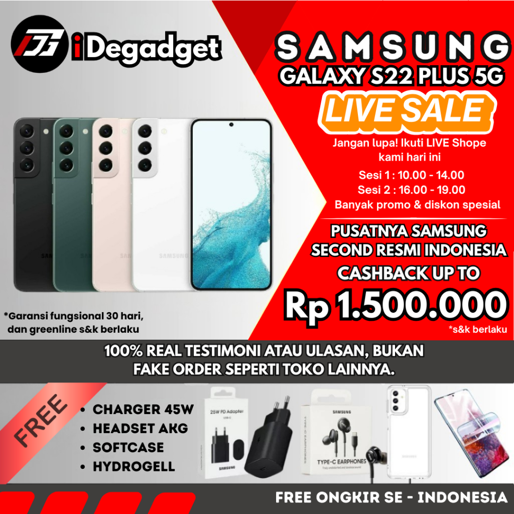 SEIN Samsung Galaxy S22 Plus 8/256GB 8/128GB | S21 + Plus Second Fullset Original