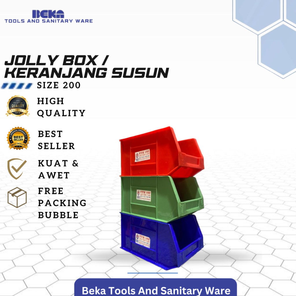 Jolly Box 200 / Keranjang Susun / Keranjang Sparepart / Perkakas Rumah