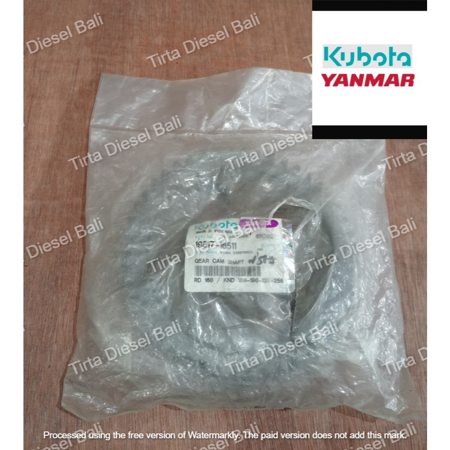 KUBOTA GEAR CAM SHAFT GIGI NOKEN AS RD 160 / KND/ER 180-190-220-250 19517-16511 ORIGINAL