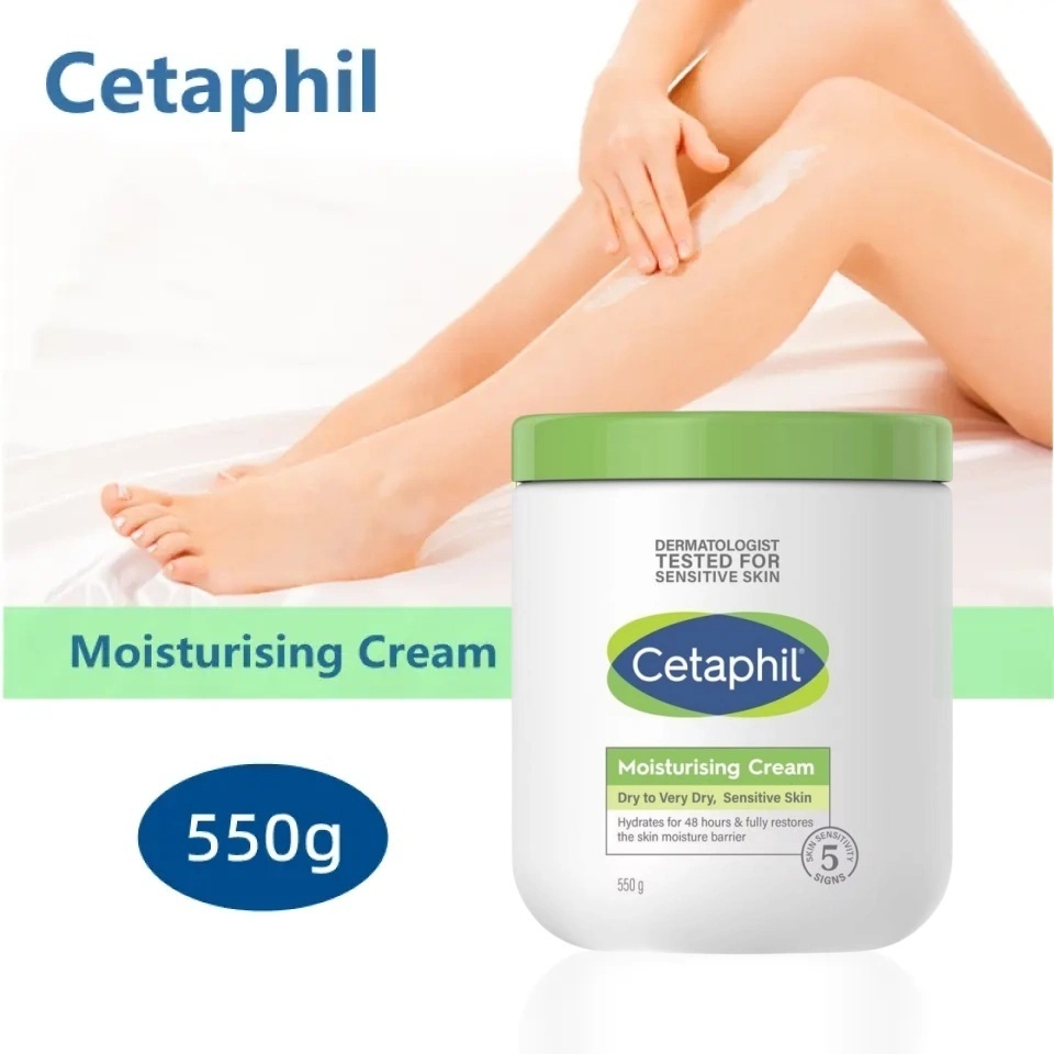 Cetaphil Moisturizing Cream 550g, Krim Pelembab Wajah untuk Kulit Sensitif, Hypoallergenic